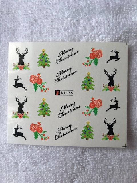 Stiker Kuku/ Water Decal Stiker Christmas 1