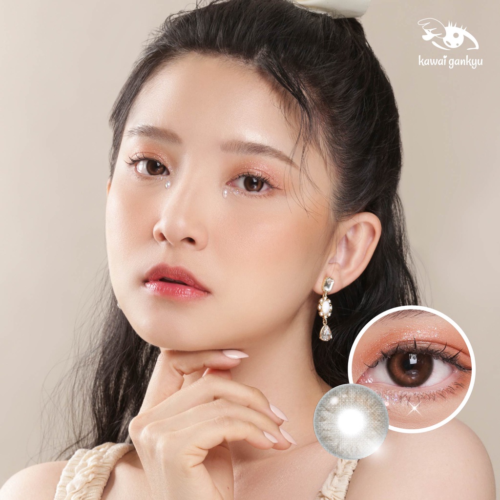 KawaiGankyu Softlens - Voxie Lunar Brown (1botol)