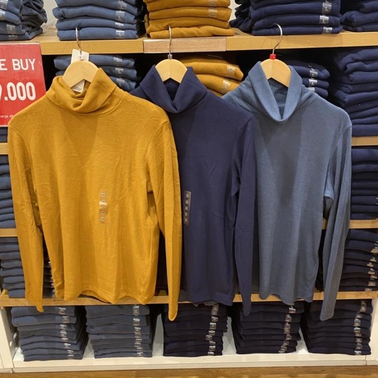 Langsung Beliii.. Heattech t-shirt fleece turtleneck cewek uniqlo sale
