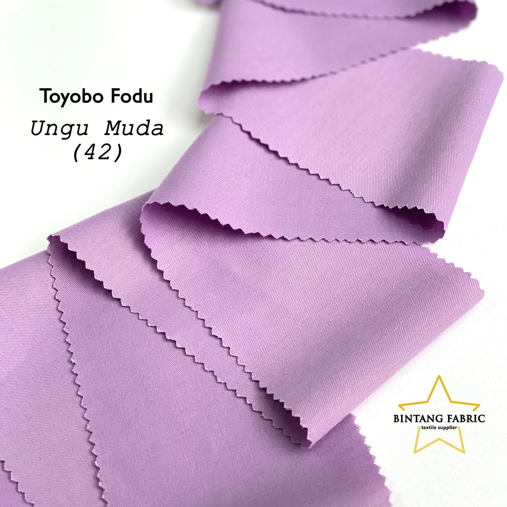 Bahan Kain Katun TOYOBO FODU 1 meter-Ungu Muda