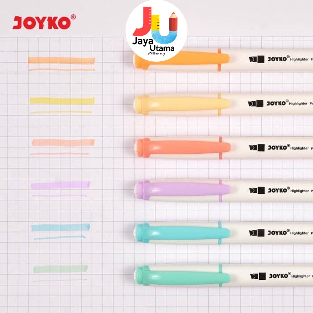 

HJK Joyko Highlighter Set 6 Warna Pastel HL 54