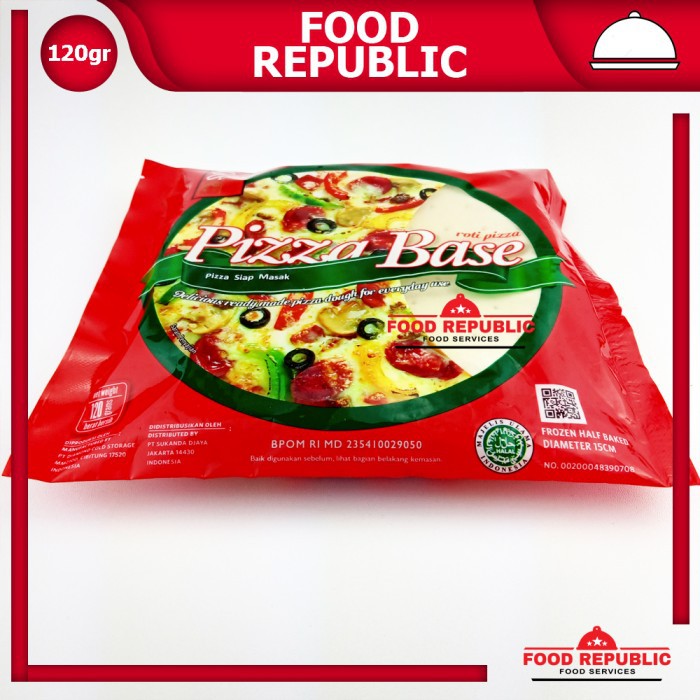 EDO PIZZA BASE 120 GR ISI 3 PCS DIAMETER 15 CM ROTI PIZZA MINI ITALY