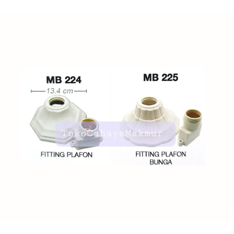 Mitsui Fiting/Rumah Lampu/Fitting Plafon MB 224/225 Terminal Kuningan