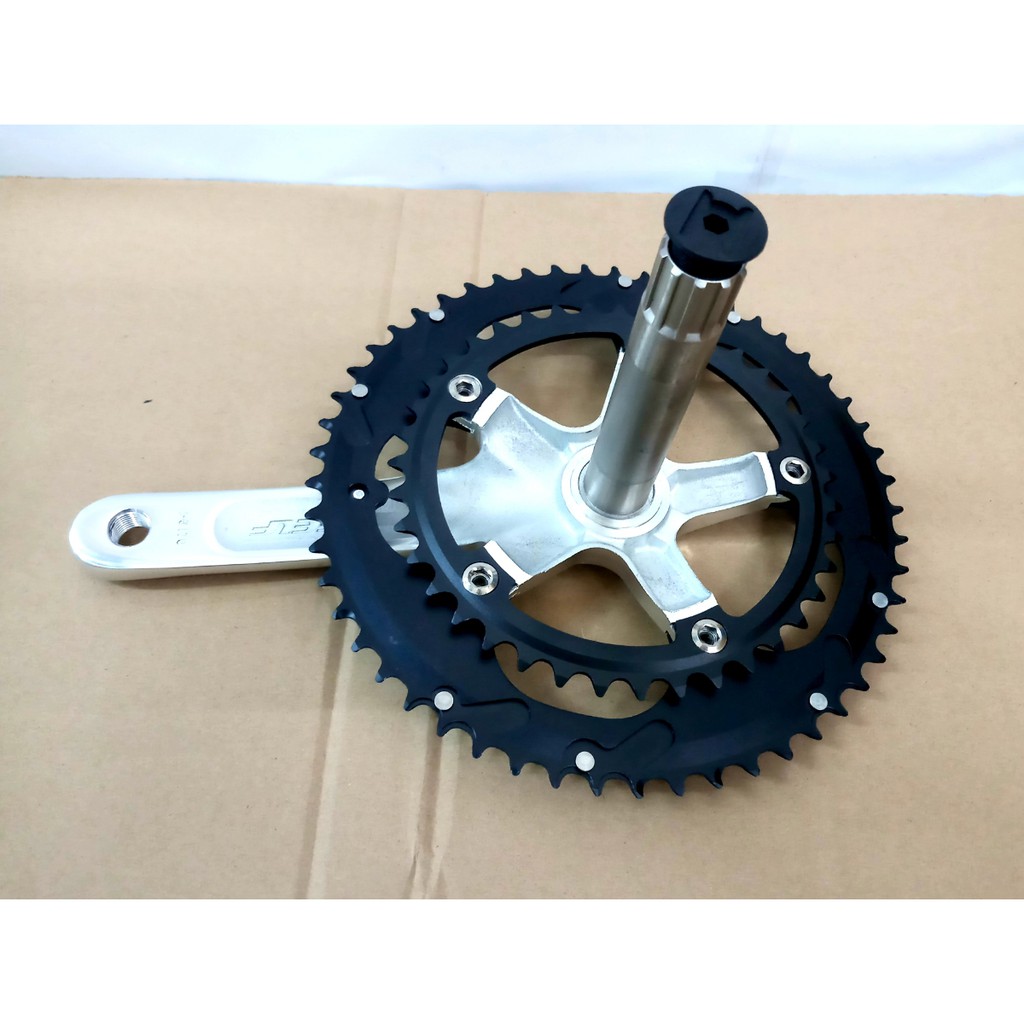 Crank MXL Double 53 39T Silver hollowtech II plus bb Bcd 130