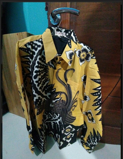 Batik Pria Lengan Panjang Keratonan Solo Premium Produksi Batik Aluna Sku073