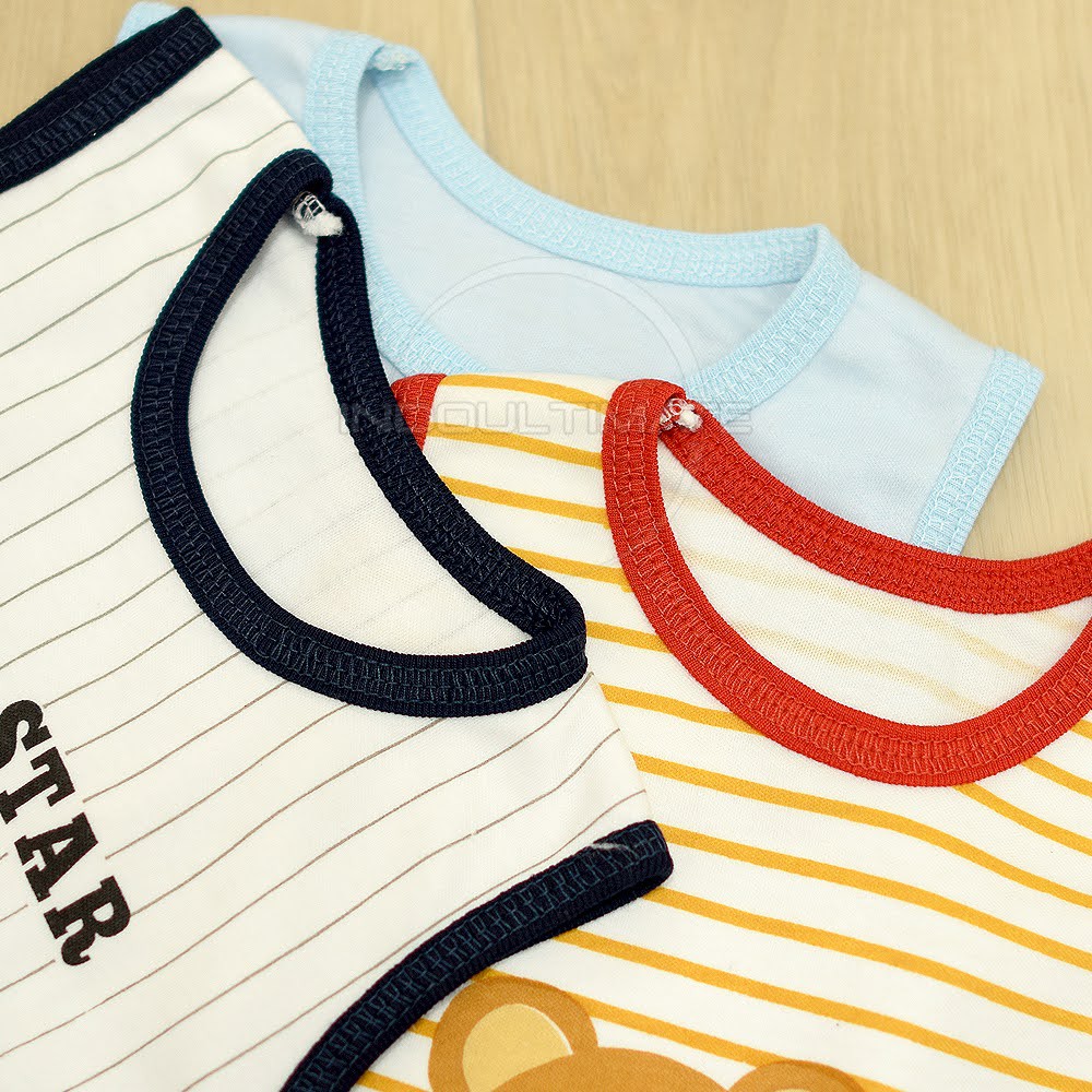 Setelan Baju Bayi Kutung BABY LEON (1-2 Tahun) GY-06-12 baju singlet Lekbong bayi unisex
