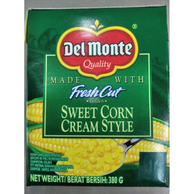 

delmonte sweet corn cream style 380g