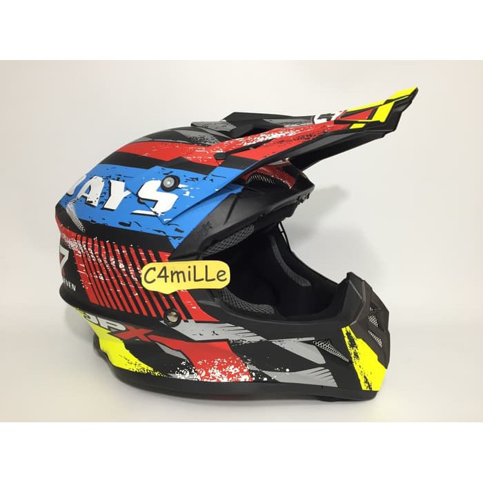 TERBARU DAN MURAH HELM JPX CROSS X7 SEVEN BLACK DOFF TRAIL SUPER CROSS ,