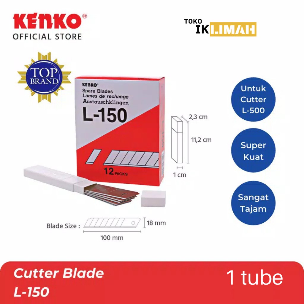 

KENKO Cutter Blade L-150 (1 tube) / Isi Ulang Pisau Pemotong