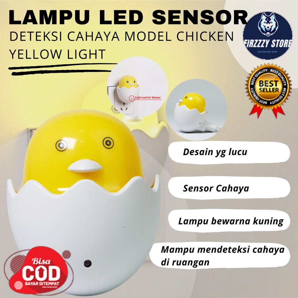 Lampu LED Sensor Deteksi Cahaya Model Chicken Yellow Light - Yellow