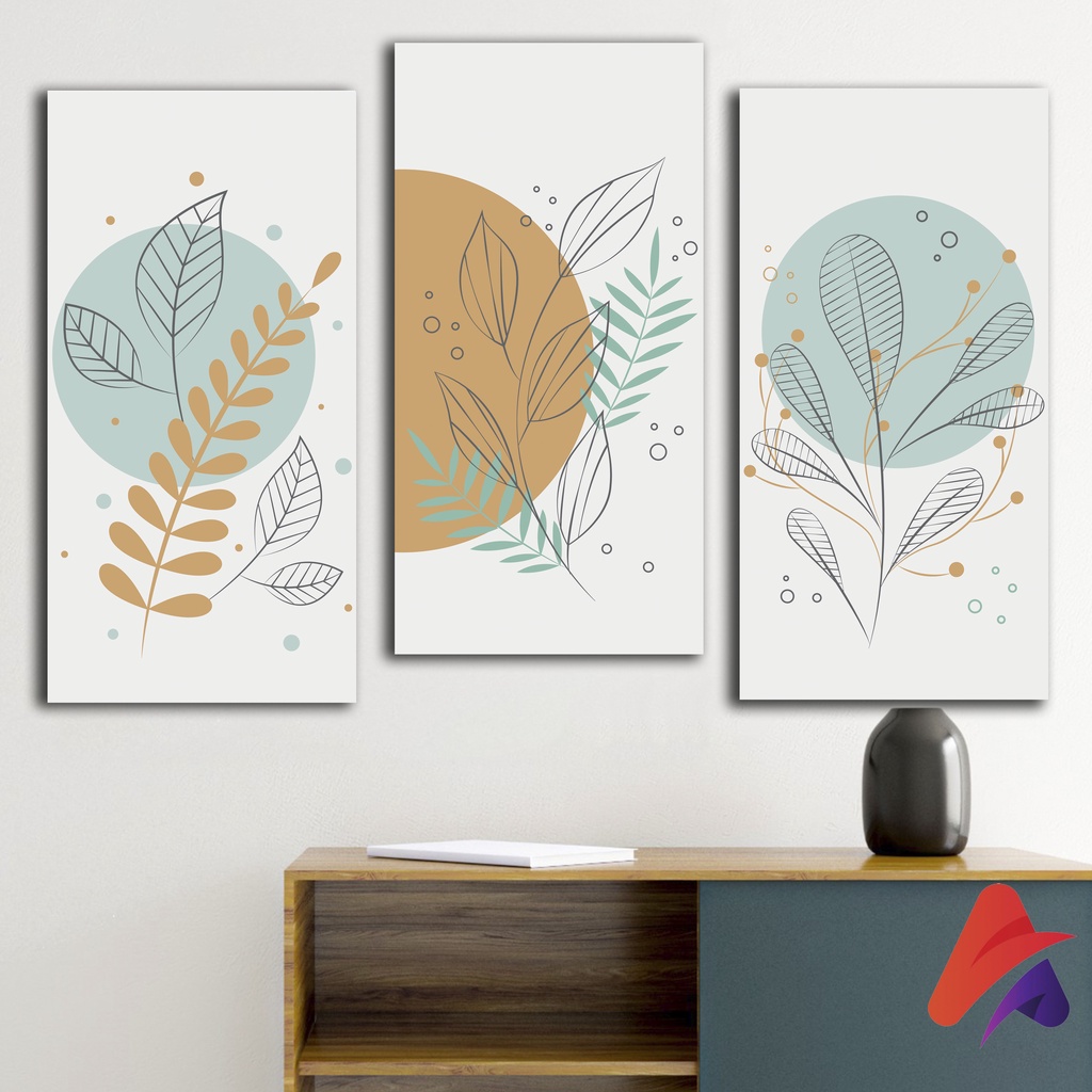 HIASAN DINDING BUNGA BOTANICAL WALL DECOR PAJANGAN DINDING HIAS HIASAN DINDING BUNGA ABSTRAK