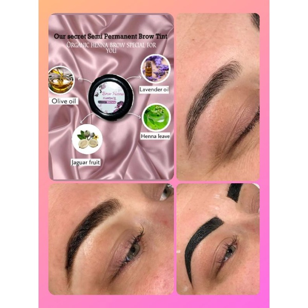 HanzaQi Brow Henna / Henna alis / sulam alis halal tahan lama