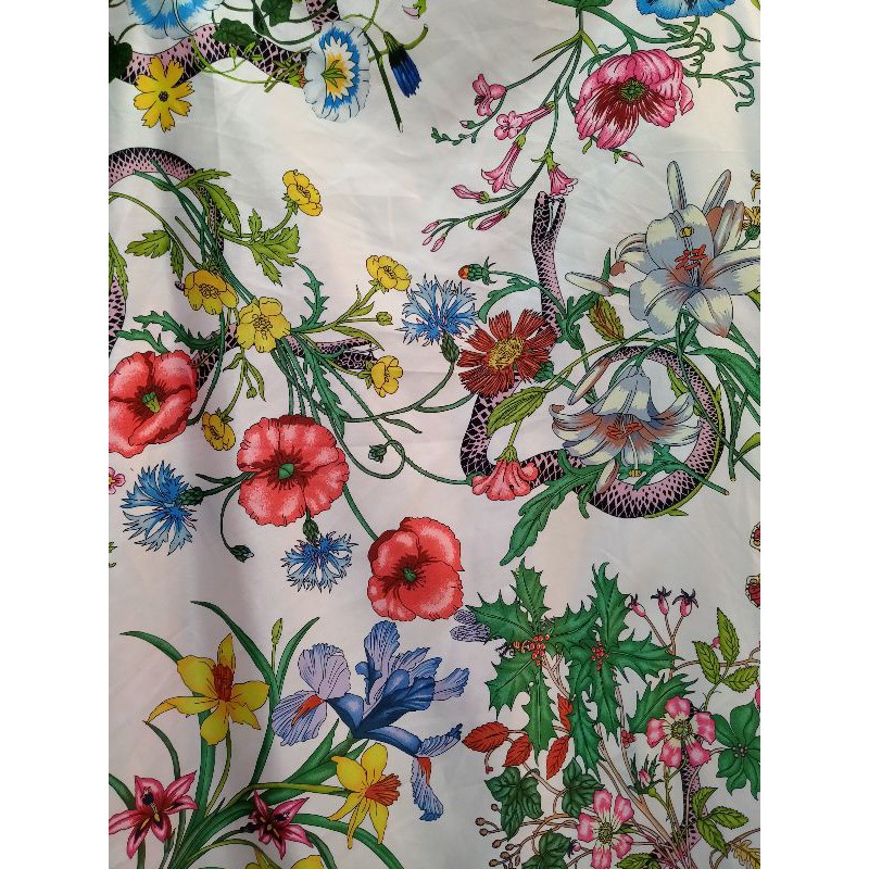 bridal print, motif bunga, kain cheongsam, imlek2021