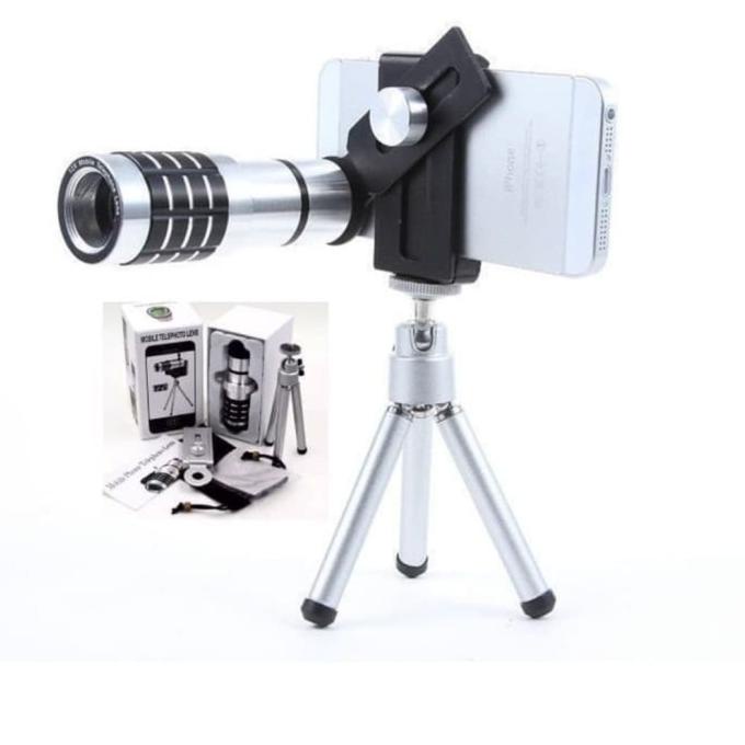 Lensa Telezoom Teleskop Tele Zoom Kamera Hp Telescope Mobile Phone 12X