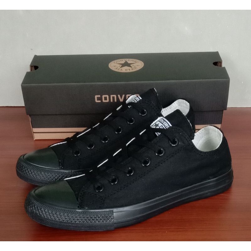 sepatu converse all star classic full black all star classic hitam polos