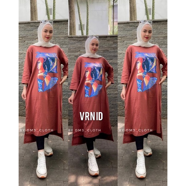VRN ID- LONG TUNIK/LONG TUNIK DM3/KAOS DM3/TUNIK DM3 ORIGINAL/FASHION WANITA