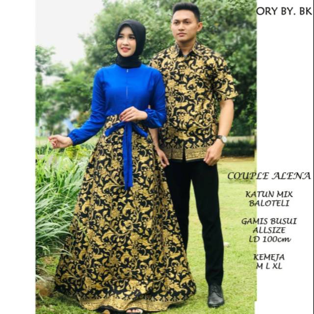 COUPLE ALENA COUPLE GAMIS BATIK PRADA MURAH TERBARU TERLARIS