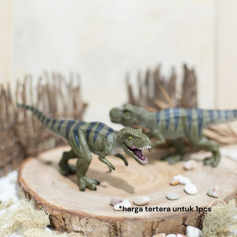 Mojo Fun Tyrannosaurus Rex With Moving Jaw 87258 - Prehistoric Collection -Miniatur Hewan Dinosaurus
