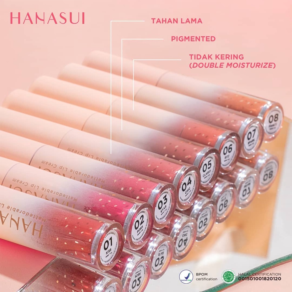 Monsoon - D8066 HANASUI MATTEDORABLE LIPCREAM/ hanasui mattedorable lipcream boba edition