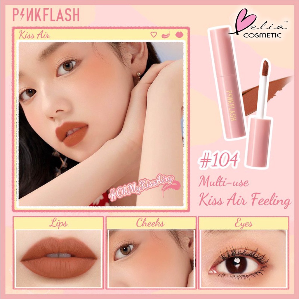 ❤ BELIA ❤ PINKFLASH Lip &amp; Cheek Duo Matte Tint | Pink Flash (✔BPOM) PF-M01