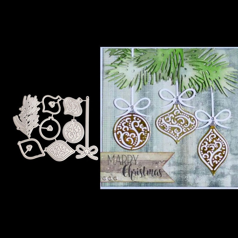 Cetakan Stensil Cutting Dies Motif Buah Natal Bahan Metal Untuk Scrapbook / Craft DIY