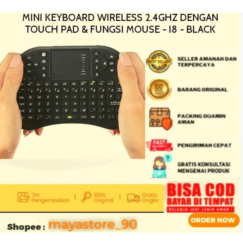 Mini Keyboard Wireless i8 2.4g Touchpad Air | remote smart TV | REMOT