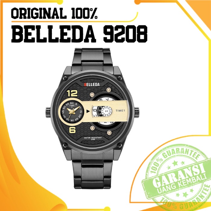 Belleda 9008 Jam Tangan Casual Pria Analog Original