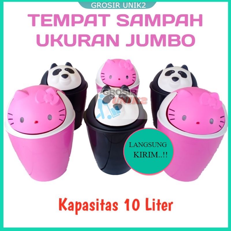 TEMPAT SAMPAH KARAKTER - TEMPAT SAMPAH HELLO KITTY DAN PANDA