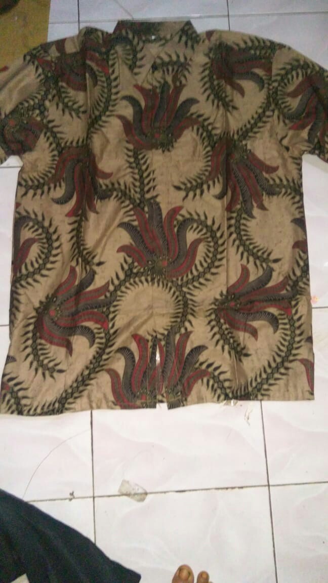 Kemeja Batik Pria Lengan Panjang Size M L Xl Bswart Batik Hrb026 Kenongo Hem Panjang