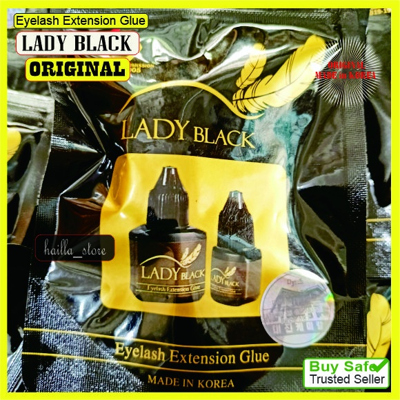 Eyelash Extension Glue Lem Bulu Mata Tanam LADY BLACK 5ml SEALED Made in Korea ORIGINAL DENGAN HOLOGRAM