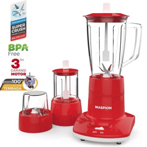 Blender Kaca Maspion MT 1263GL 3in1 Kapasitas 1 Liter