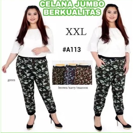 Celana army wanita Jumbo / celana wanita army panjang celana cargo wanita army fit XXXL