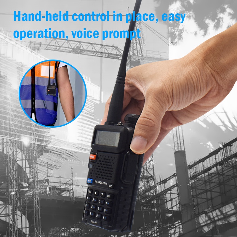 HT MERODITH UV5R Dual Band Walkie Talkie Radio Komunikasi UV 5R 5W UHF+VHF Handy Talky