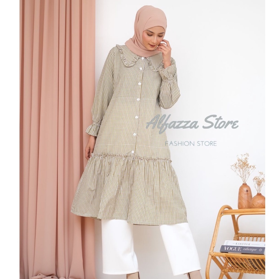 ALFAZZA STORE - TALITHA TUNIK - LONG TUNIK - Tarta Midi Pakaian Wanita Dress Midi - TERMURAH - KATUN PREMIUM - PAKAIAN WANITA - ATASAN - KEMEJA - KASUAL - VINTAGE - BIGSIZE - COD