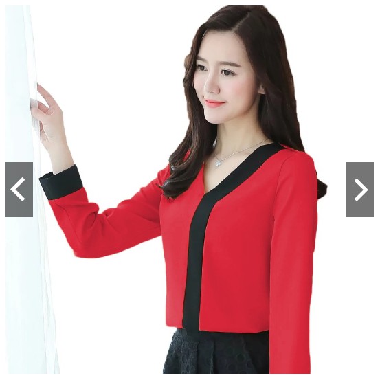 Fifi Fashion Blouse Tangan Panjang Wanita Gaya Korea Model Terbaru Titin