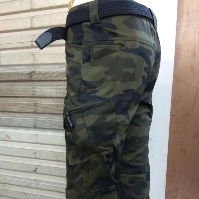 Terbaik Original Celana Tactical Loreng Panjang + Aksesoris - Taktikal Army Blackhawk - Hijau, 28