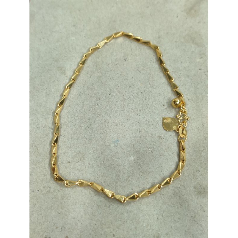 gelang kaki model padi 5 gram emas muda