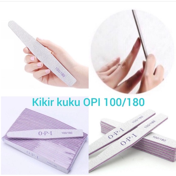 Kikir Kuku Opi Nail File 100 / 180 Mengkilap Tahan Lama Nailart Manicure Pedicure Buffer Sunsine