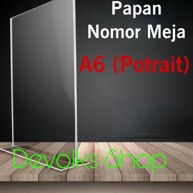 

Terbaik TEMPAT BROSUR / TENT HOLDER / TENT CARD AKRILIK DISPLAY 2 SISI A6