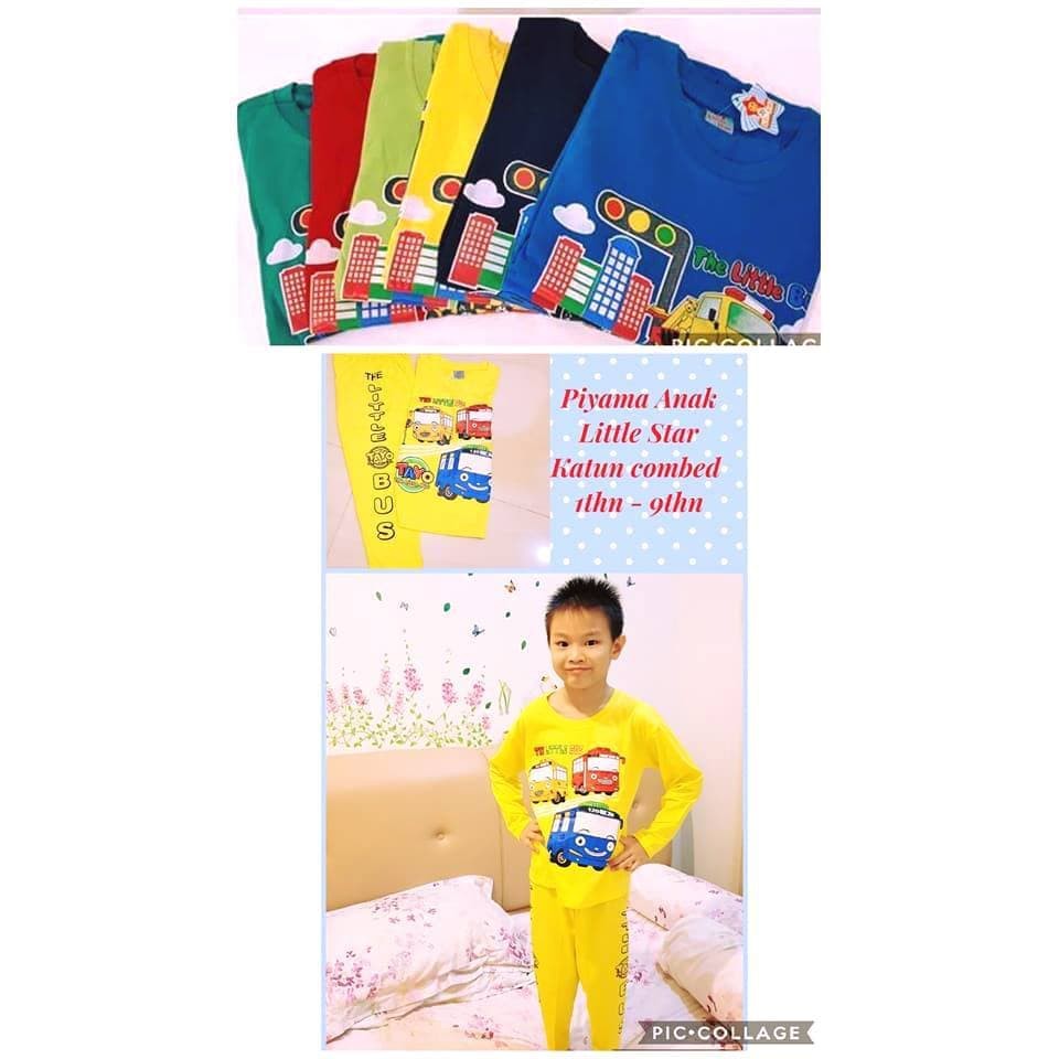 PROMO MURAH baju tidur anak - piyama anak Tayo - piyama anak laki-laki .