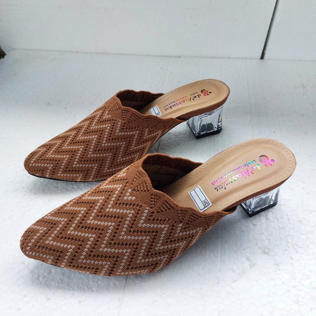 Alassuku.ID - Heels Rajut Import Zigzag