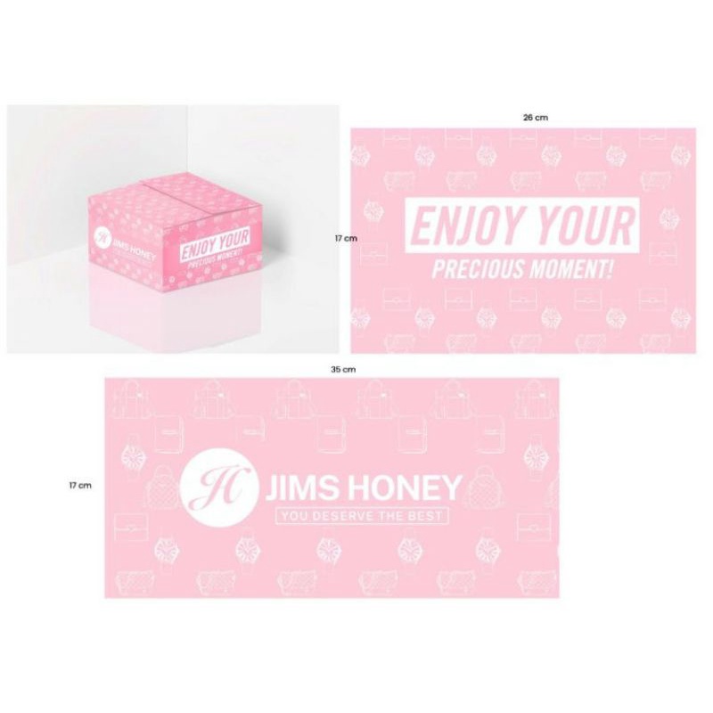 Dus Pink Purple Jims Honey Kotak Lilac Kardus Kado Box Exclusive Hampers Hantaran