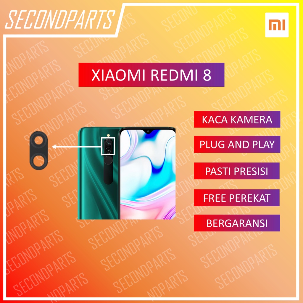 KACA LENSA KAMERA BELAKANG XIAOMI REDMI 8 ORIGINAL