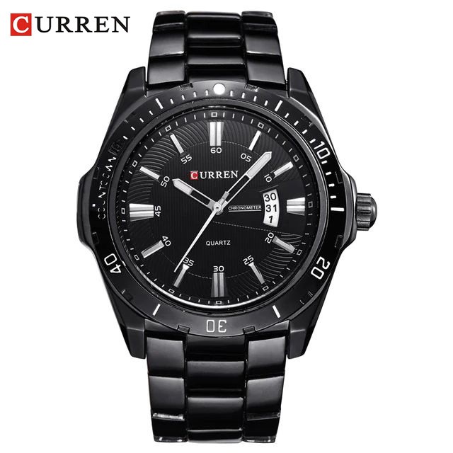 CURREN 8110 Jam Tangan Pria Analog Stainless Steel Chronograph Aktif WATCHKITE WKOS