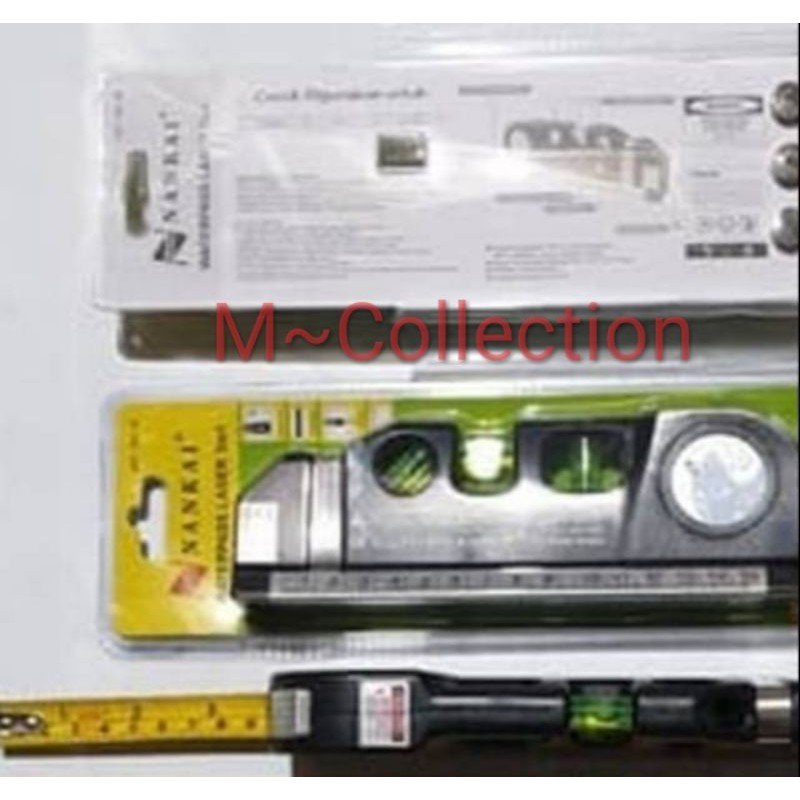 

Waterpass Laser 3 in 1 Nankai Penggaris 25 level Vertical Horizontal