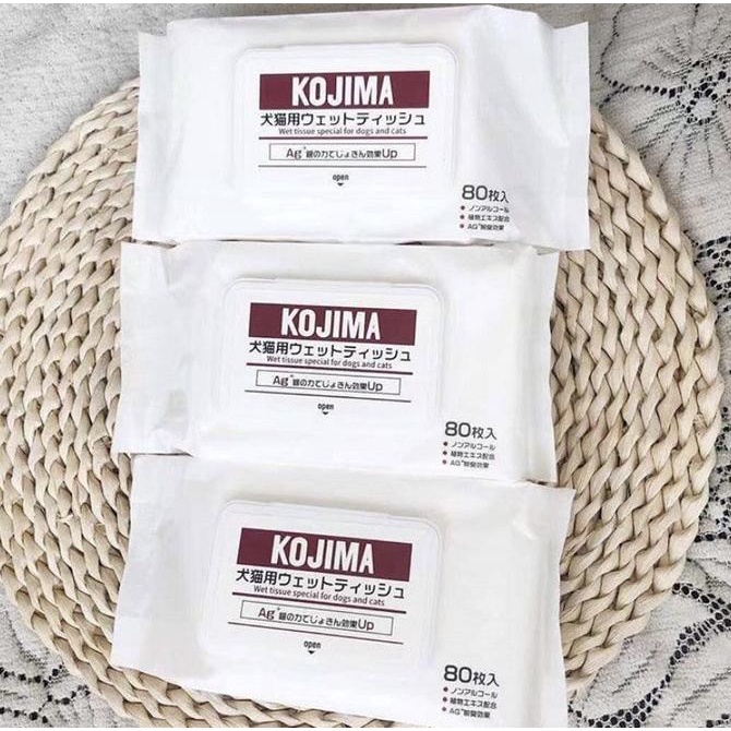 PROMO KOJIMA Wet Tissue Tisu Basah Khusus Hewan Anjing Kucing 80lembar