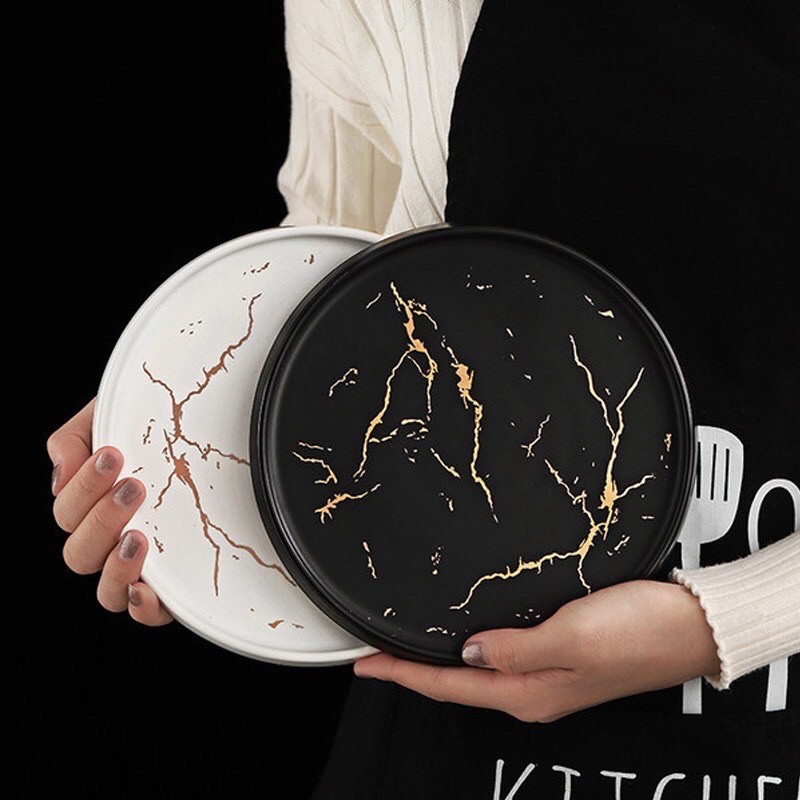 Piring Marbel/ Piring Marble/ Marble e/ Dinner Set Keramik ling