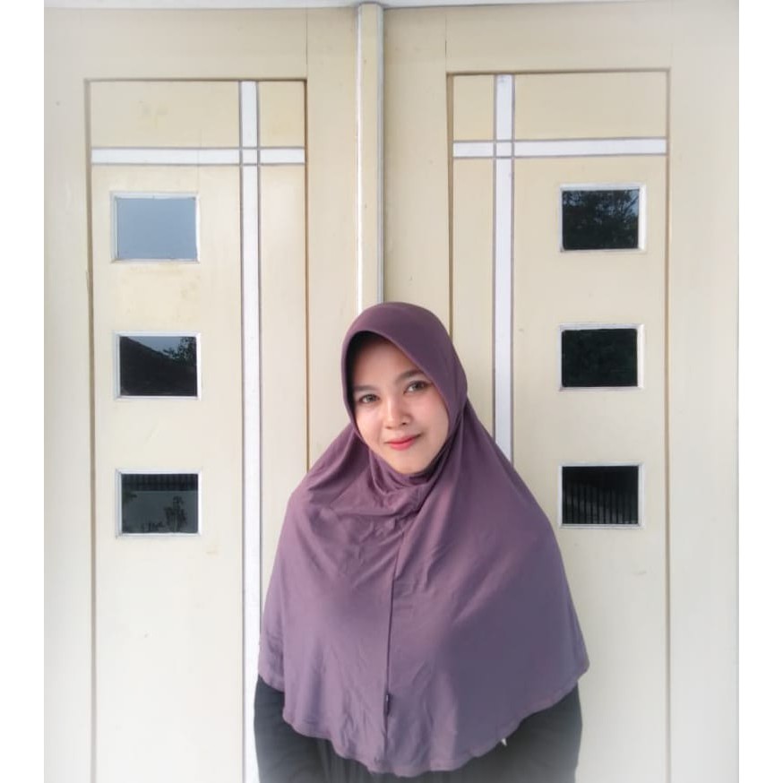 Warna Part 2 Kerudung Dasya Non Serut - Kerudung Bergo Dasya - Kerudung Bergo Oval Dasya-Lilac/purple