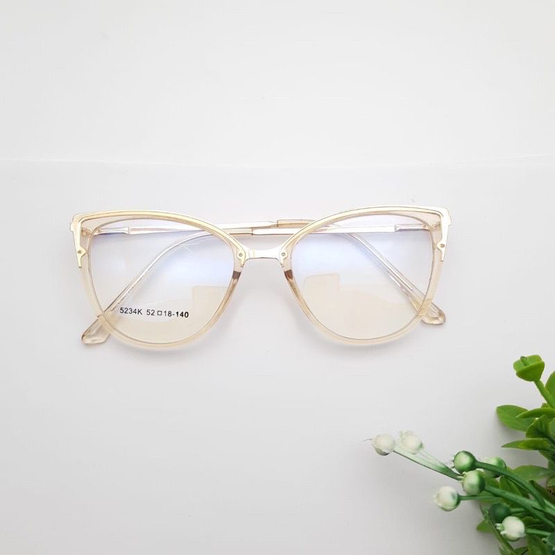 Kacamata Cat Eye Fashion 5234 Lensa Photocromic &amp; Anti Radiasi Minus &amp; Normal Frame Wanita | Kacamata Cat Eye Wanita Fashion Wanita Kacamata Photocromic, Antiradiasi Cat Eye Minus IMPORT COD TERBARU | Cat Eye Lensa Anti Radiasi Komputer