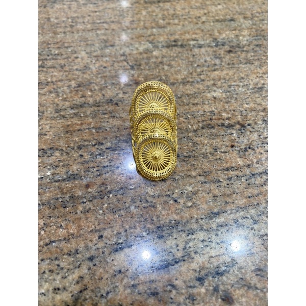 Cincin Koin Susun Emas Asli kadar 700